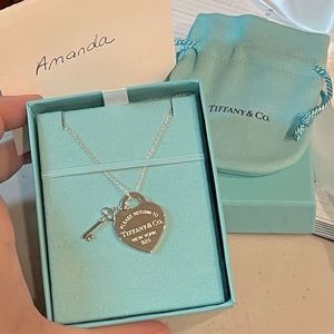 Tiffany & CO Heart Tag & Key Necklace